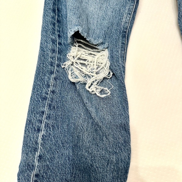 Reformation Liza High Rise Straight Jeans Palermo Destroyed - Size 25 - Picture 2 of 7